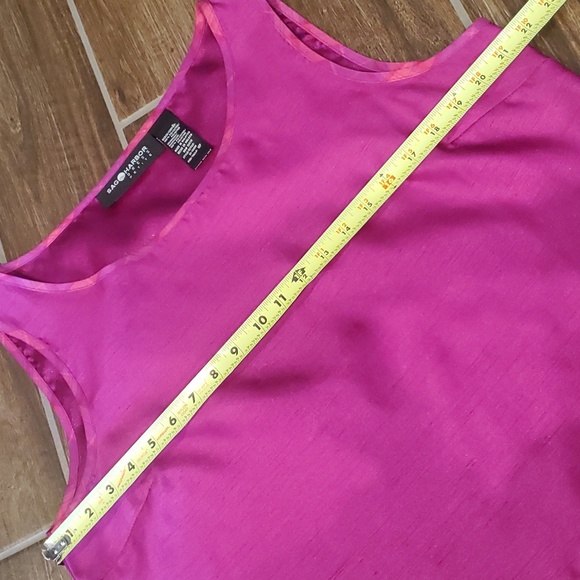 Sag Harbor Dress Petite Pink Sleeveless Round Neck Blouse Woman 16P - Picture 8 of 9